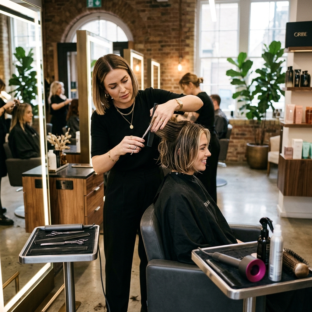 Hair styling services at HMH Aura Beauty Gurgaon