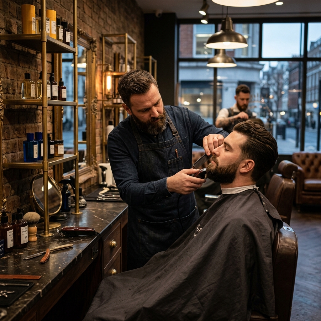 Men's grooming and styling at HMH Aura Beauty