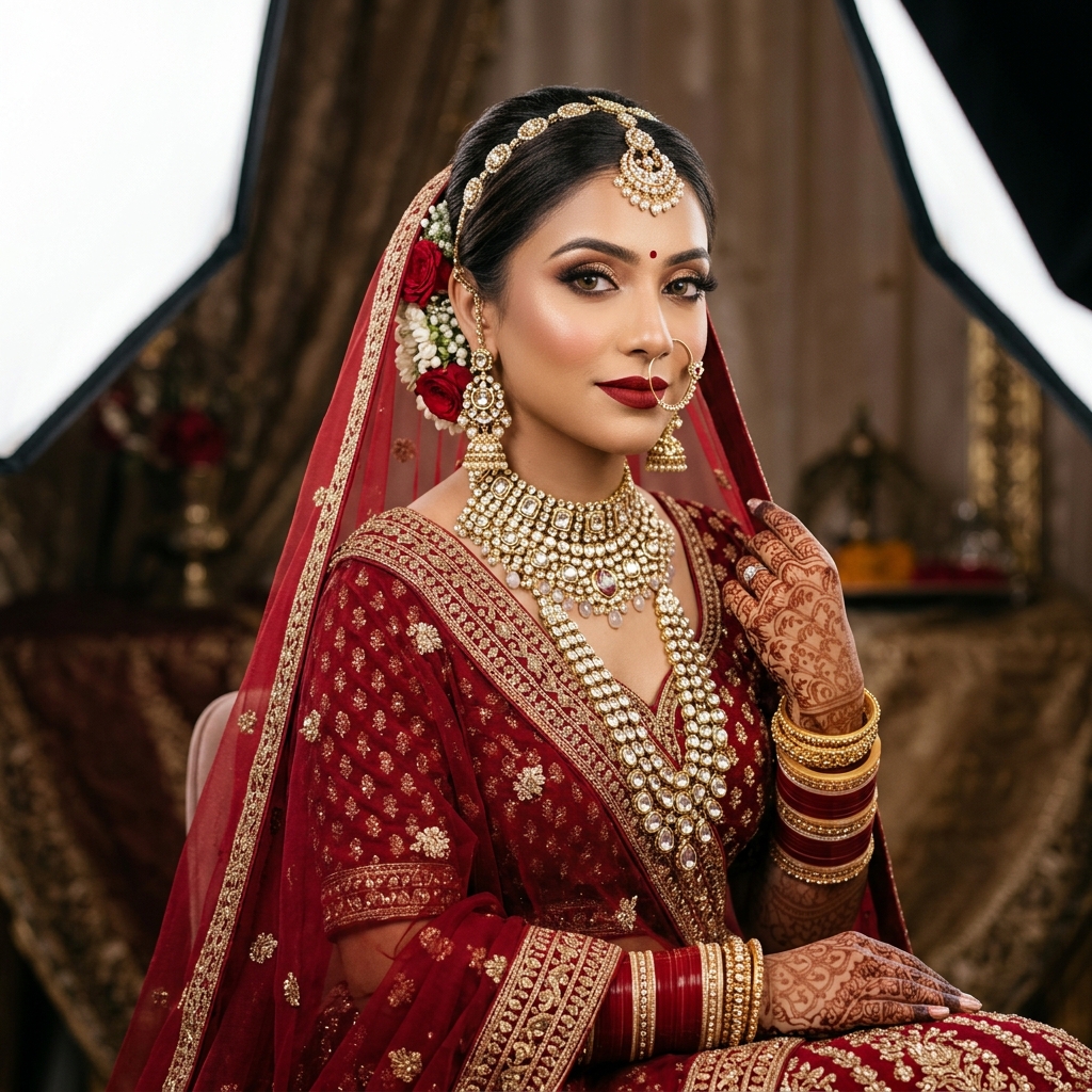 Bridal makeup services at HMH Aura Beauty